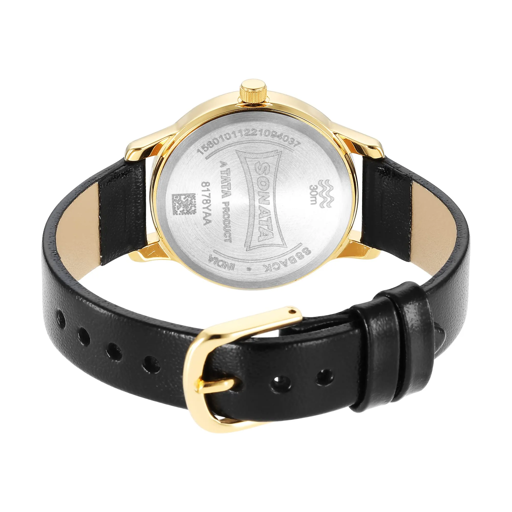 Sonata White Dial Analog Watch for Women-NR8178YL02