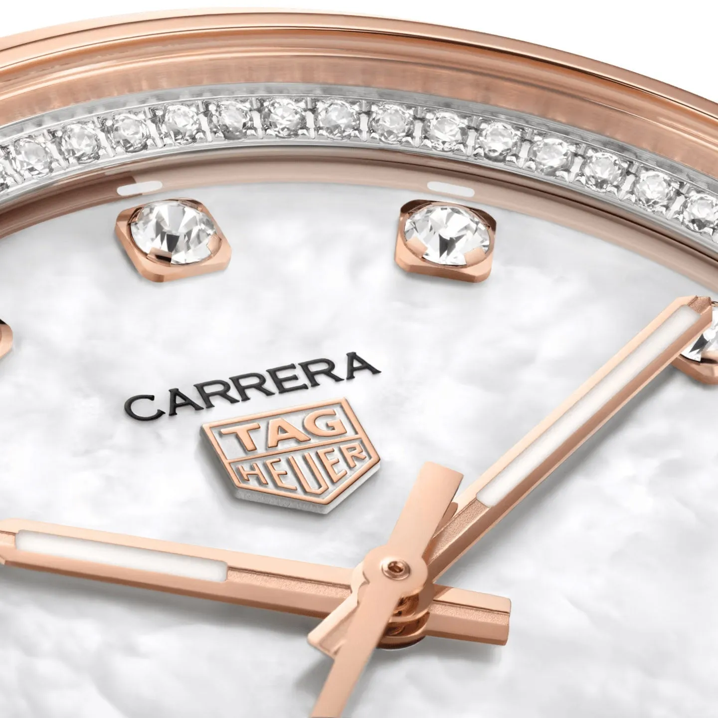 Tag Heuer Carrera Ladies White Diamond Automatic Watch WBN2351.BD0000