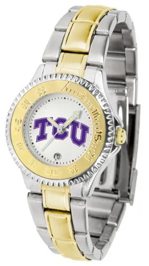 Texas Christian Horned Frogs Ladies Competitor Two-Tone Band Watch