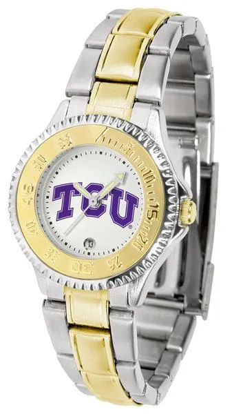 Texas Christian Horned Frogs Ladies Competitor Two-Tone Band Watch