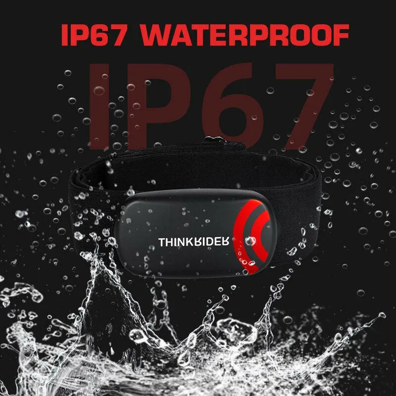 ThinkRider Heart Rate Monitor Chest Strap ANT  BLE 4.0 Fitness Sensor Compatible Belt Wahoo Polar Garmin Connected Cycl