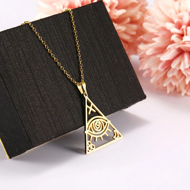 Triangle Evil Eye Necklace