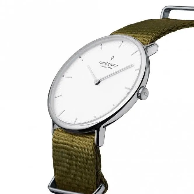 Unisex Native Nylon Silver 36mm Watch NR36SINYAGXX