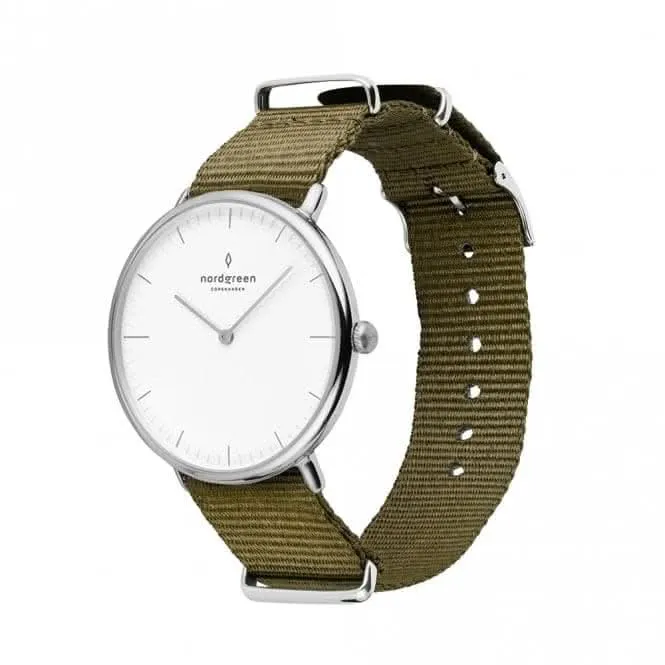 Unisex Native Nylon Silver 36mm Watch NR36SINYAGXX