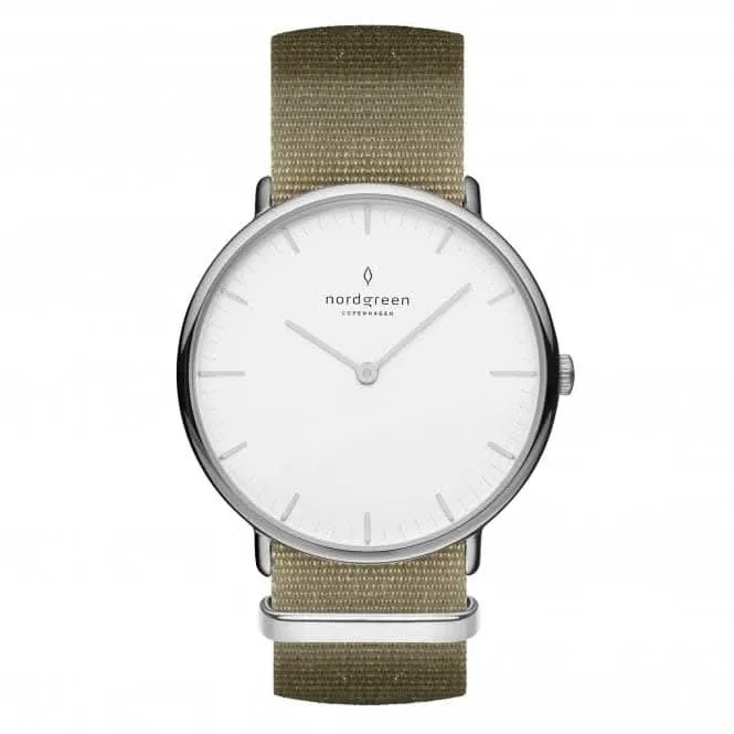 Unisex Native Nylon Silver 36mm Watch NR36SINYAGXX