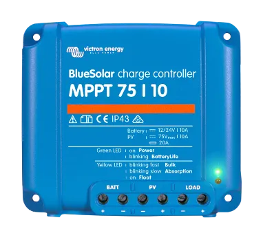 VICTRON BLUESOLAR (NO BLUETOOTH) 75/10 MPPT CHARGE CONTROLLER