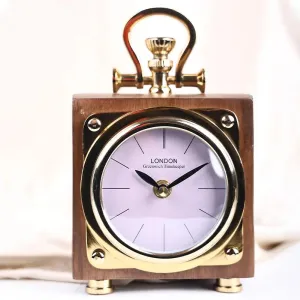 Vintage Pocketwood Table Clock | 6 x 4 x 9 inches