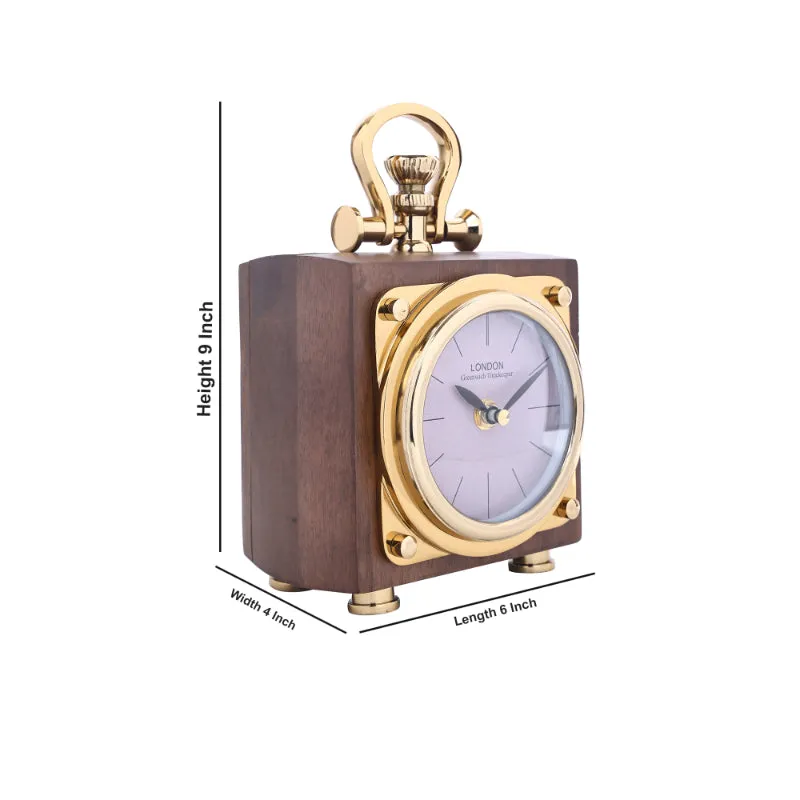 Vintage Pocketwood Table Clock | 6 x 4 x 9 inches