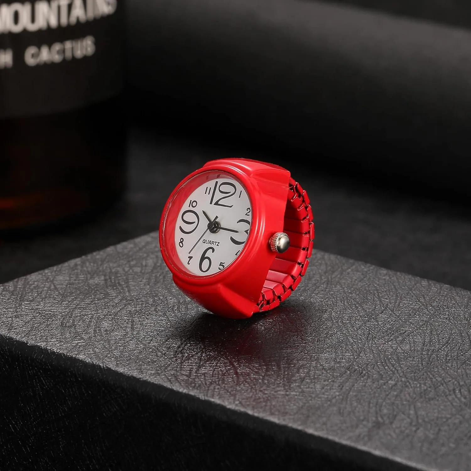 Watch Rings for Women Finger 8Pcs Waterproof Unisex Arabic Numerals Finger Watch Men Retro Novelty Ring Watches Set
