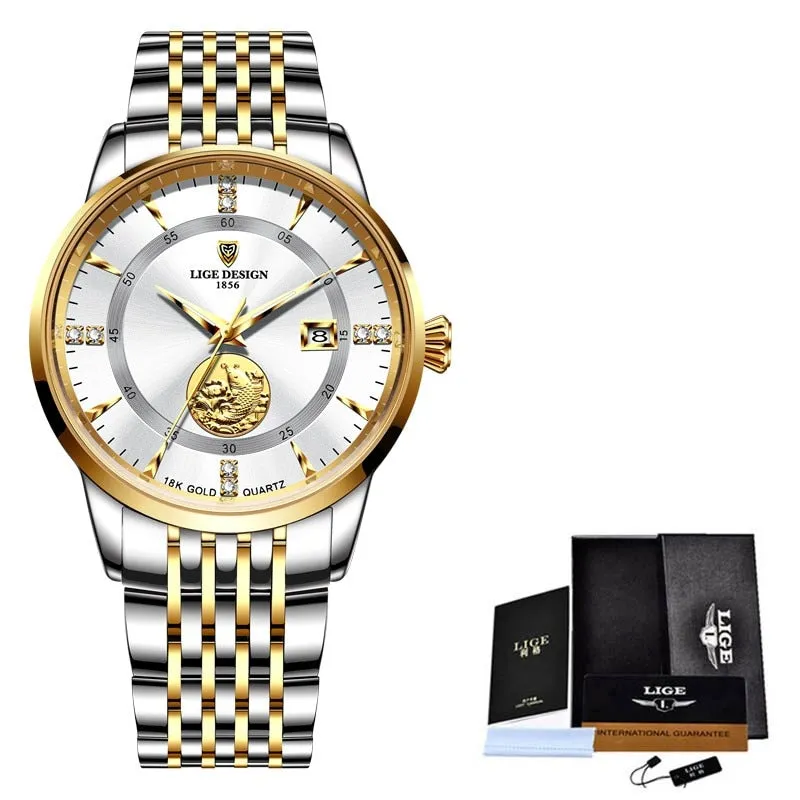 Women Watch Brand Fashion Ladies Watch Elegant Gold Steel Wristwatch
