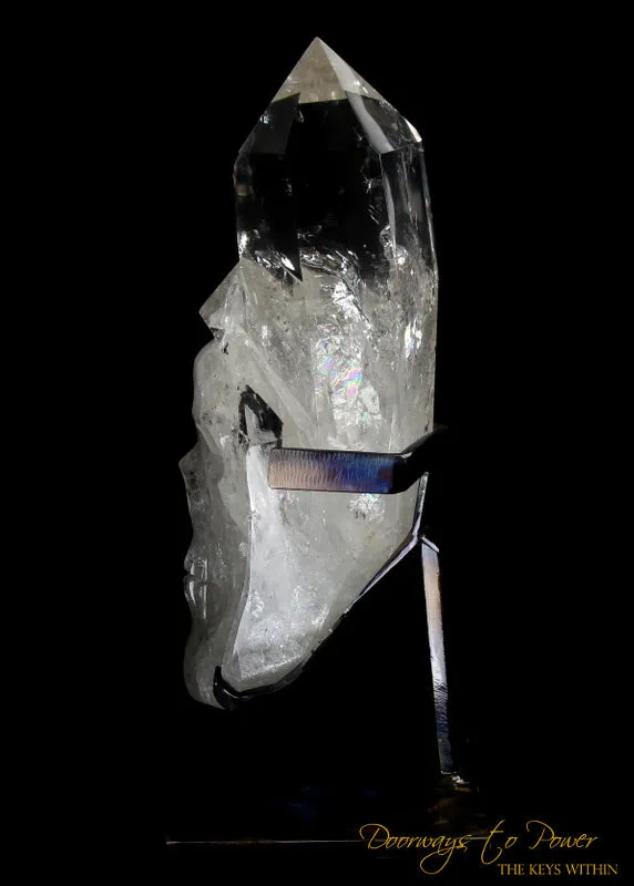 XL Clear Quartz Crystal GUARDIAN Skull Powerful Protector x Defender