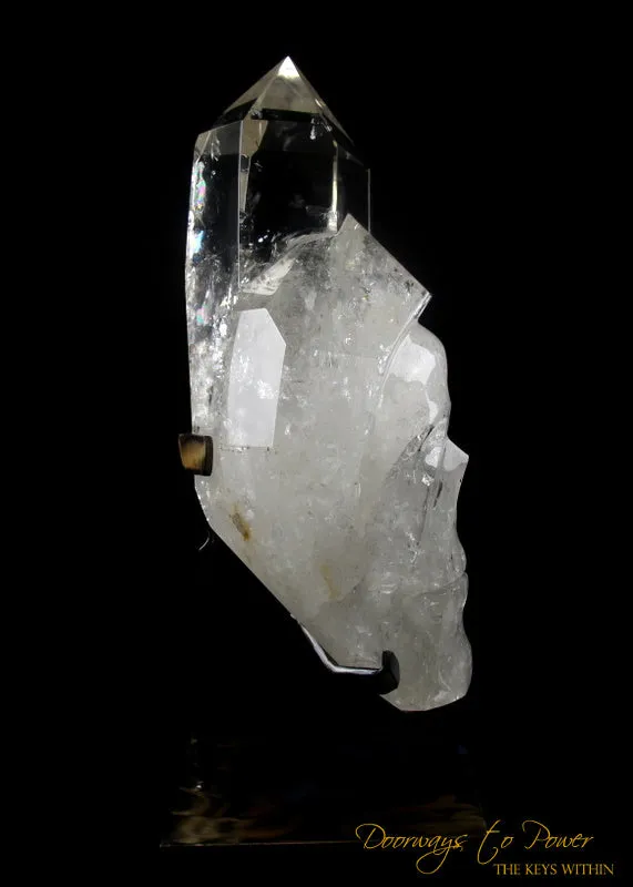 XL Clear Quartz Crystal GUARDIAN Skull Powerful Protector x Defender
