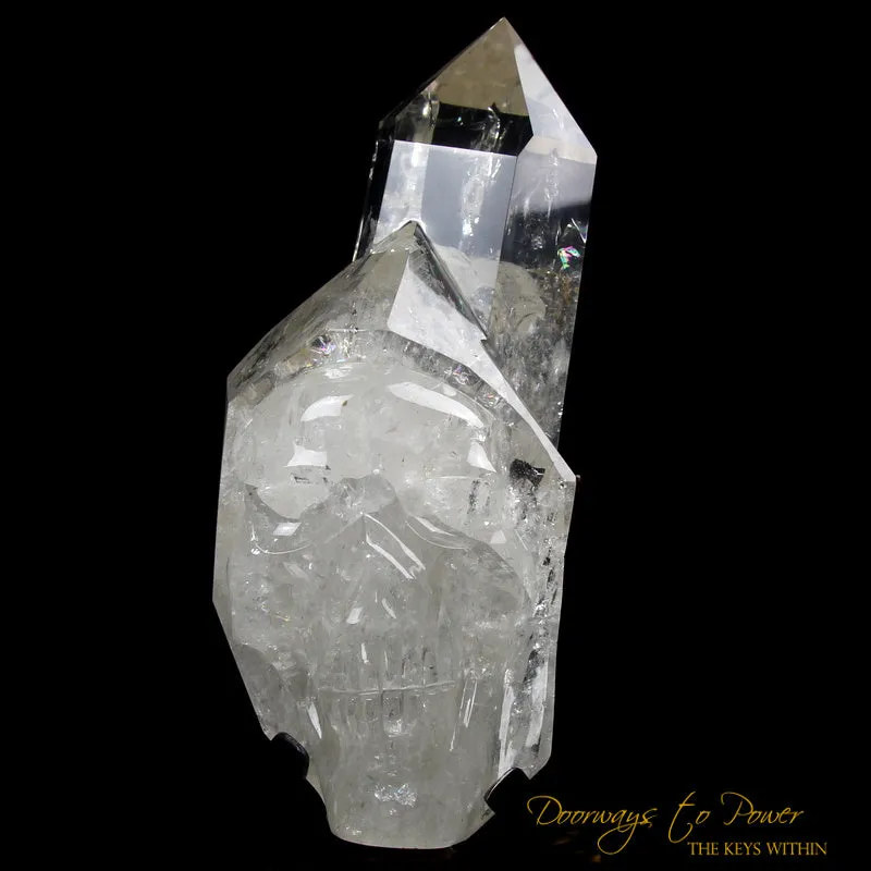 XL Clear Quartz Crystal GUARDIAN Skull Powerful Protector x Defender