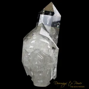 XL Clear Quartz Crystal GUARDIAN Skull Powerful Protector x Defender